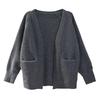 Retro Versatile Sweater Jacket Women's Pocket Buckle-free Spring and Autumn Loose Lazy Style Foreign Style Wear Knitted Cardigan