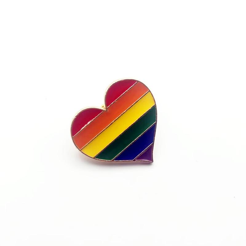 Geometric Arc Colorful Rainbow Stripe Creative Brooch for Women Brooches Pin Badges Alloy Backpack Icons Girls Jewelry Gift