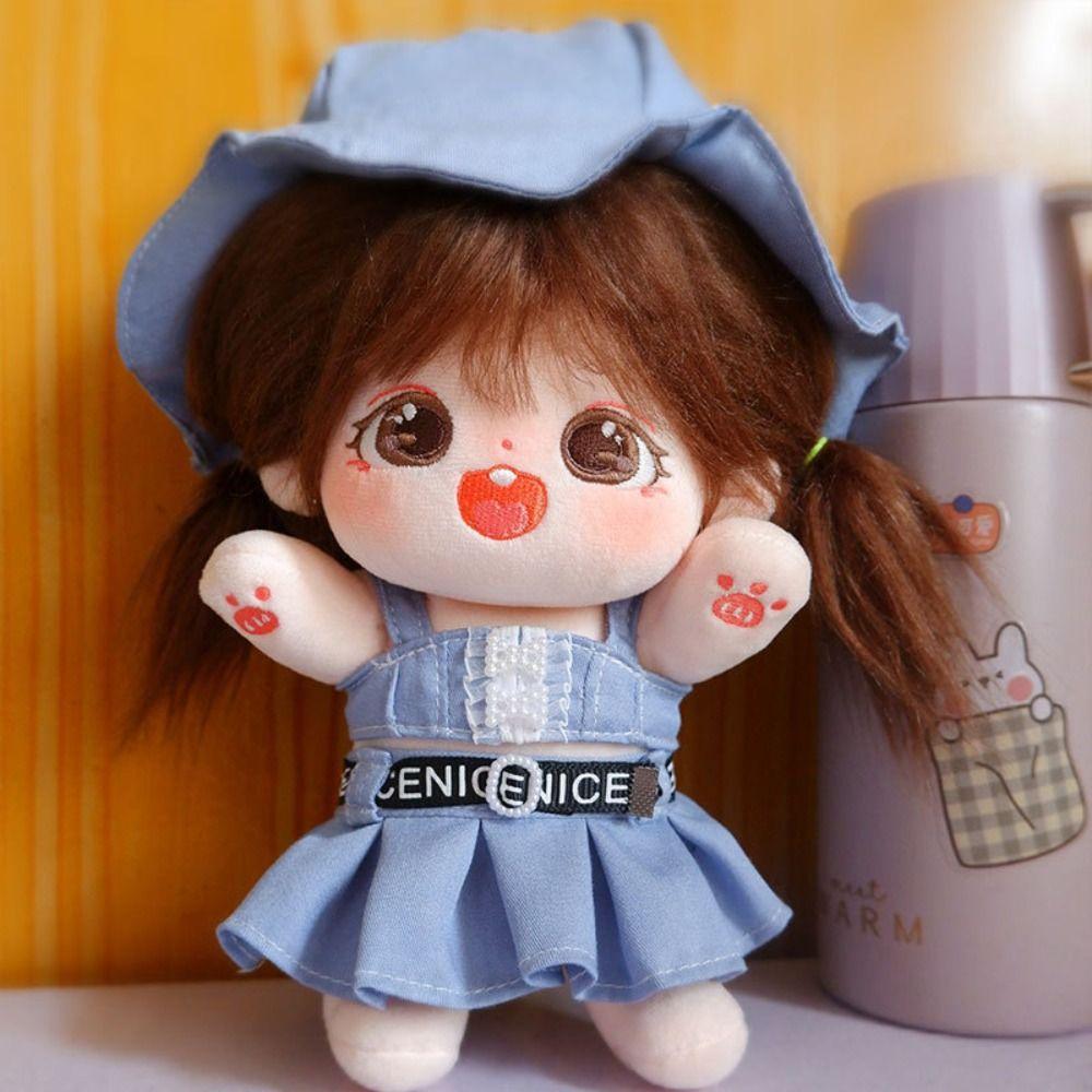 T-shirt 15/20cm Cotton Doll Clothes Princess Skirt Plush Toy Clothes Cute Idol Doll Clothes  Kids