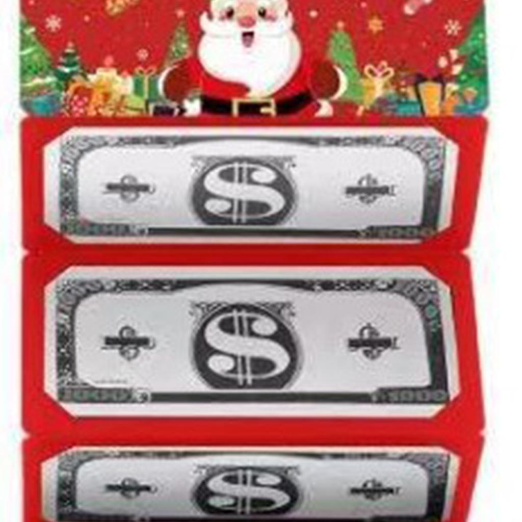 Christmas Gift Envelope with 10 Slots DIY Cash Gift Card Holder Santa Claus 3D Money Clip for New Year Thanksgiving Gift