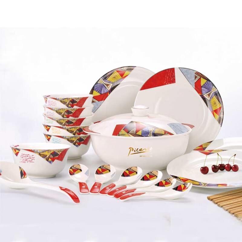 Picasso Dora Nordic Ceramic 24-Piece Dinnerware Set