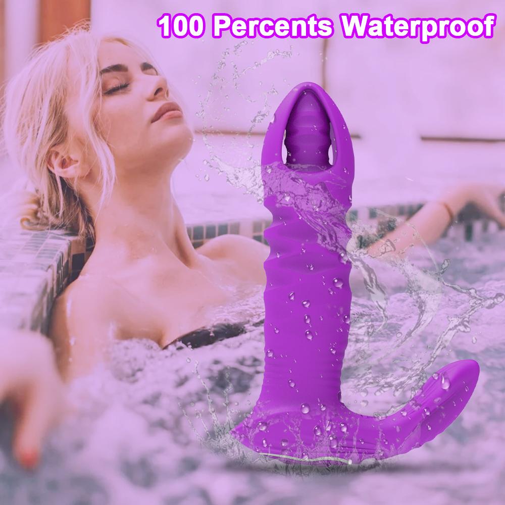 Wireless Bluetooth APP Dildo Vibrator Female Telescopic Anal Butt Plug G Spot Clitoris Stimulator Wear Sex Toys for Women Panty