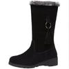 Winter Women Shoes Ladies Mid Calf Boots High Tube Classic Thick Fleece Models Snow Boots Suede Plush Woman Boots 35-40