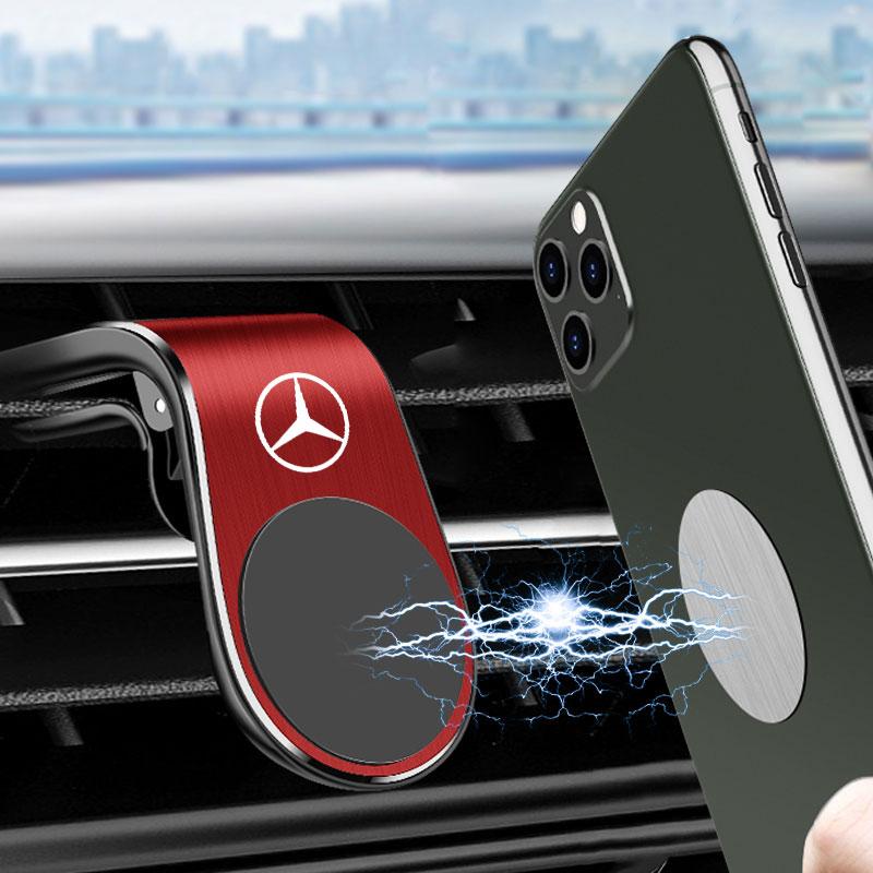 New 1Pcs Magnetic Car Emblem Phone Holder 360 Rotation Bracket For Mercedes-Benz B-Class W245 W246 W247
