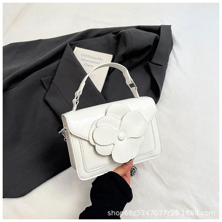 

Fashion flower portable small bag women s 2025 new high-end versatile small square bag commuter shoulder messenger bag tide белый