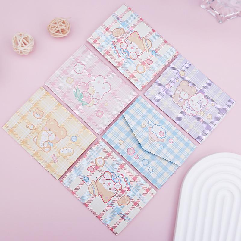 10-teiliges Set Dreifach faltbare Grußkarten im Cartoon-Stil, niedliche Karten im Instagram-Stil, handgezeichnete Karten für Kinder und Kleinkinder, Geschenke