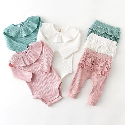 Conjuntos de Ropa para Bebé Niña para Primavera Otoño Algodón Moda Recién Nacido Bebé Niña Mono + Leggings