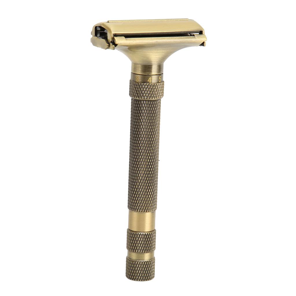 Double Edge Manual Beard Trimmer Long Handle Reusable Men Portable Metal Safety Beard Clipper for Home Travel