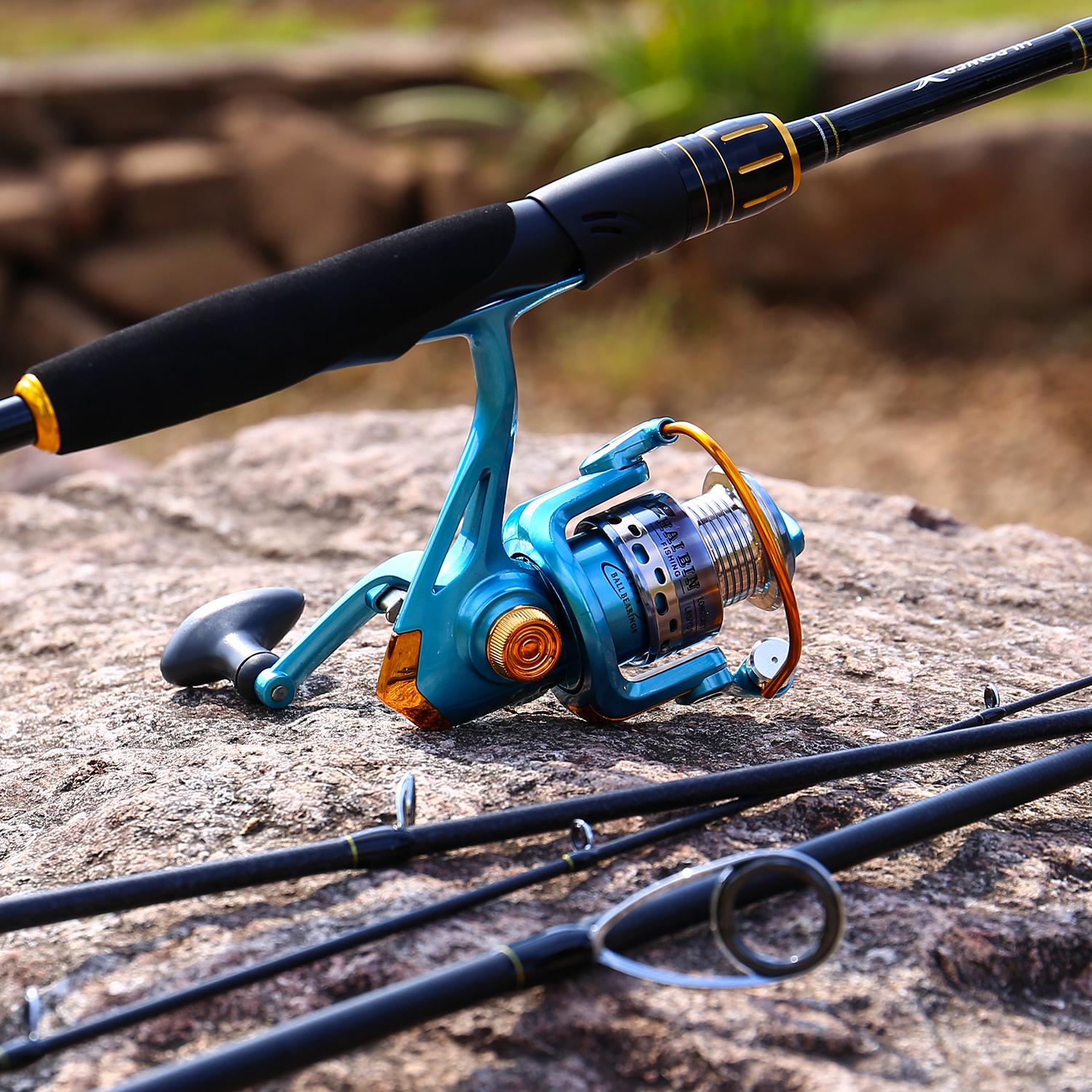 

Набор удочек из углеродного волокна, спиннинговая удочка и алюминиевая катушка 12BB, спиннинговая катушка, рыболовные снасти 2.1m & reel1000