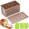 Lange Pullman-Kastenform mit Deckel Antihaftbeschichtet Kohlenstoffstahl Brot Toast Form Schwere Brotform mit Teigschaber Backzubehör