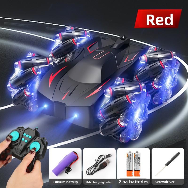 2.4GHZ Wireless Remote Control Double-sided Stunt Vehicle, Flip and Drift Four-wheel Drive Dump Truck, Children's Toy Vehicle