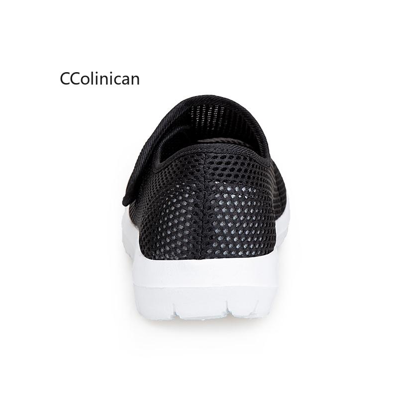 Hot Summer Elderly Shoes Men and WoMen Adjustable Fat and Wide Breathable Lightweight Casual Shoes Elderly Foot Swelling Shoes