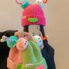 Ugly Cute Funny Cartoon Sausage Mouth Wool Hat Female Autumn and Winter Warm Cute Big Head Circumference Knitted Ear Protection Hat Tide