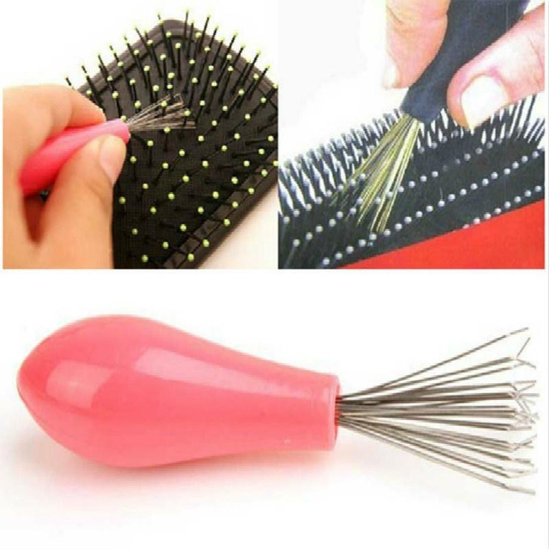 Comb Hair Brush Cleaner Cleaning Remover Embedded Beauty Tools Plastic Handle 1pc