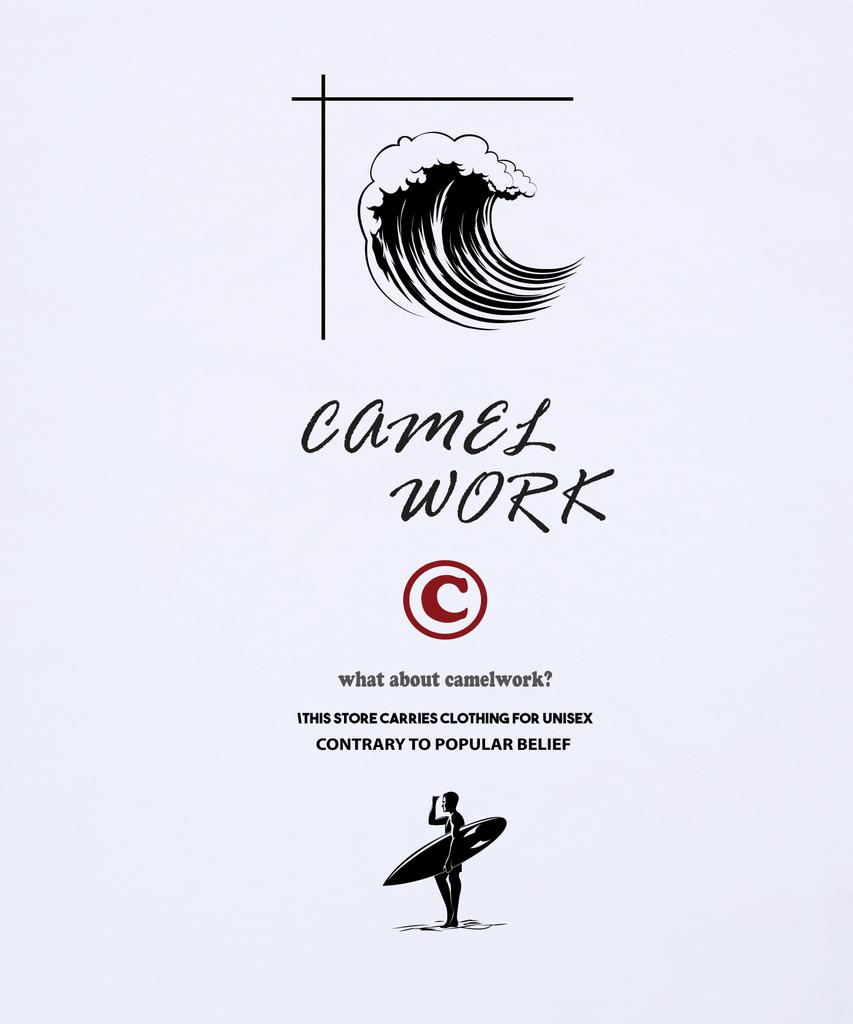 CAMEL WORK Wakeboard Short Sleeve T-Shirt (White)