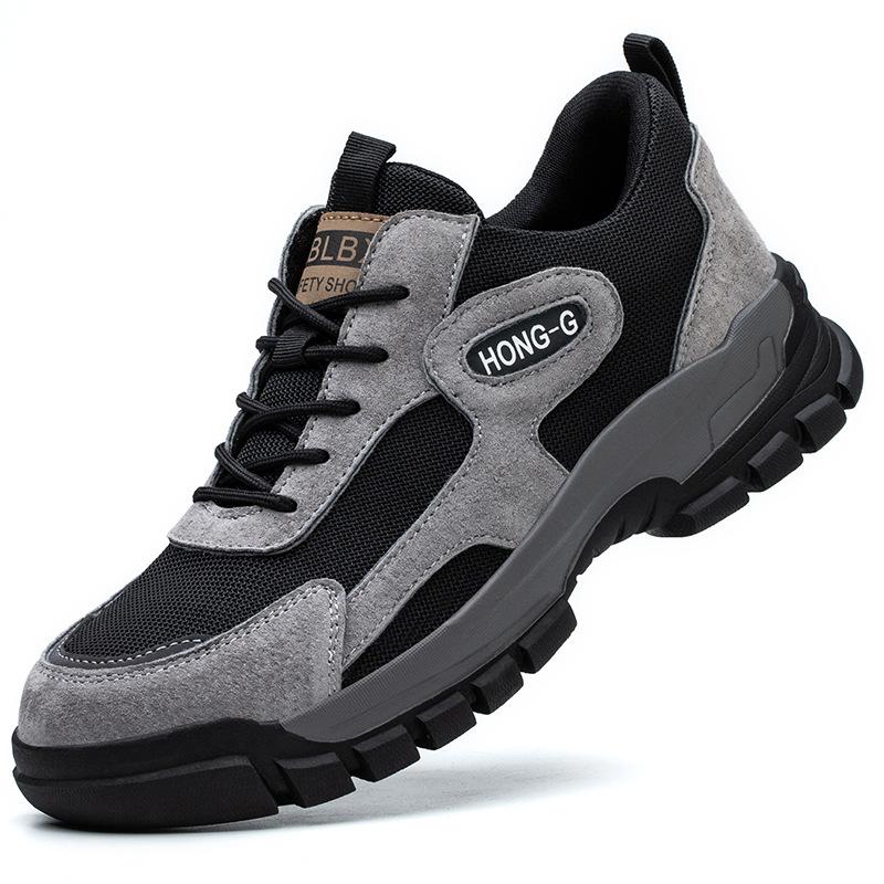 Anti-puncture Safety Shoe with Steel Toe Cap Anti-slip Work Shoes Light Work Sneakers Construction Shoes Safety Boots for Man