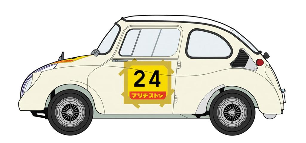 Hasegawa Plastikový model Subaru 360, závod Suzuka 500 km, rok výroby 1966, 20569, měřítko 1:24