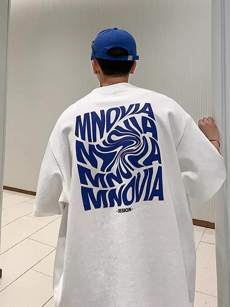 Letter Graphic Men's T-shirts Quality Cotton Clothing Fashion Hip Hop Streetwear Summer New Male Short Sleeve Tees Harajuku Tops