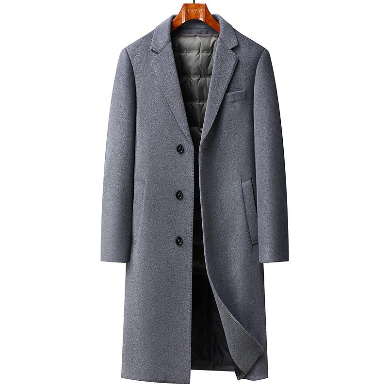 

FAPAI Мужское длинное пальто из овечьей шерсти два в одном L 50