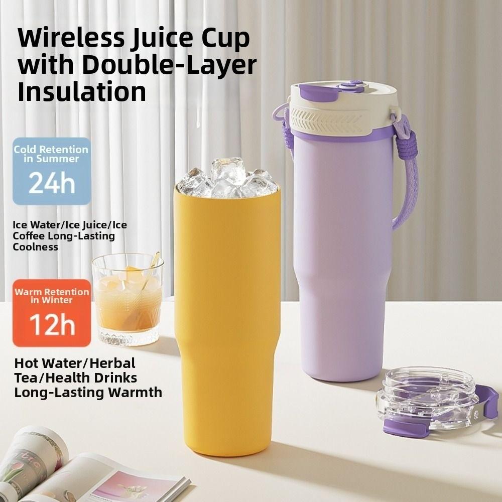 USB Charging Electric Juicer Cup Large-Capacity Dual-Drink Portable Blender High-Speed Stainless Steel Coffee Mug Kitchen Tools