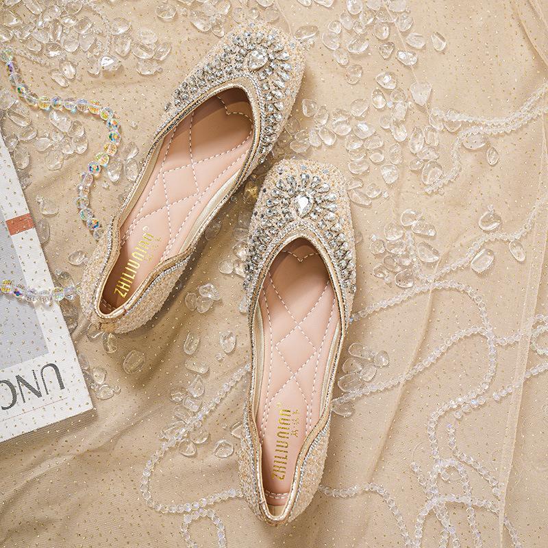 

Женские летние туфли-лодочки с полными стразами, летние новые блестящие туфли на плоской подошве с квадратным носком, женская модная обувь, универсальные 43
