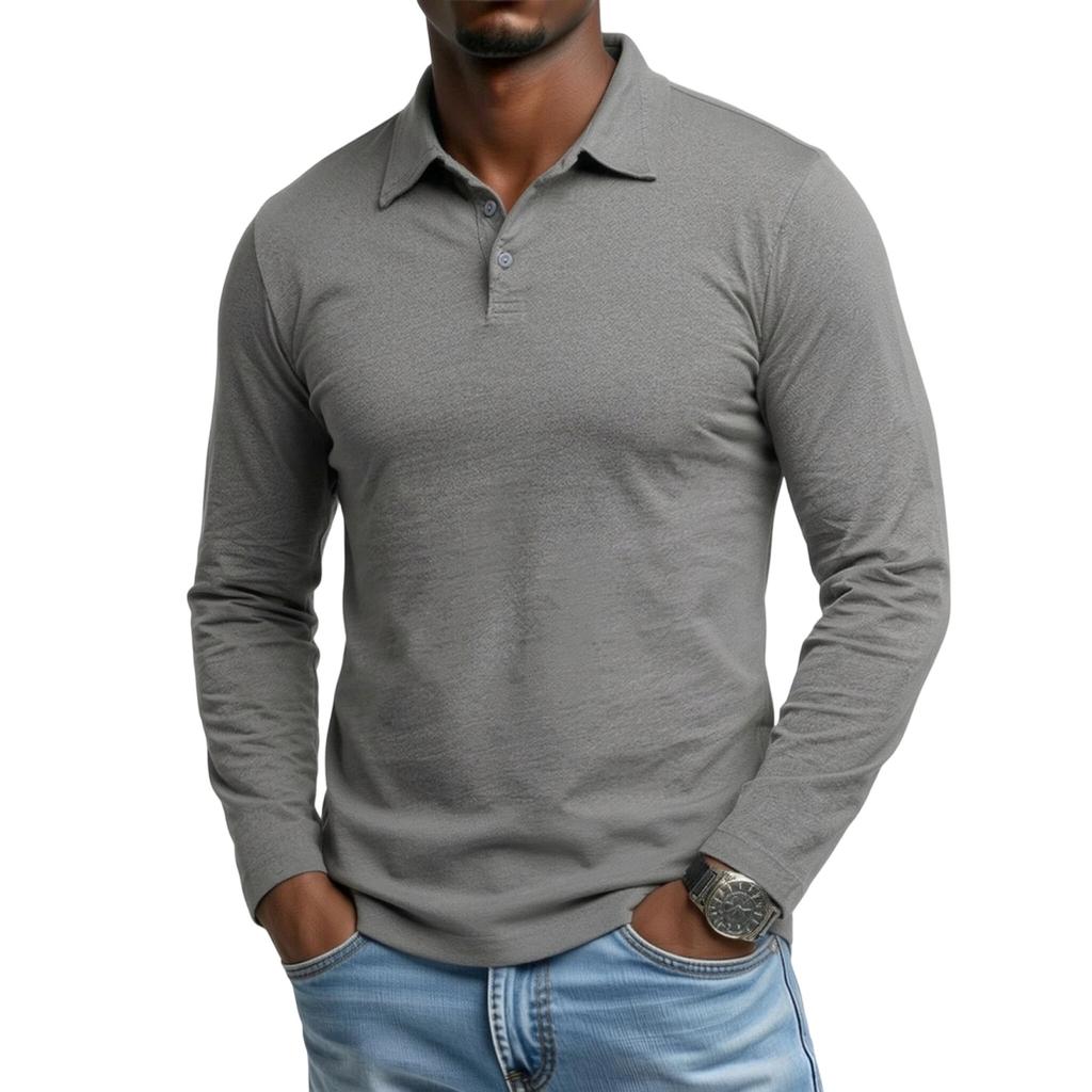 Men's Long Sleeve Color Shirt for Outdoor Casual Wear