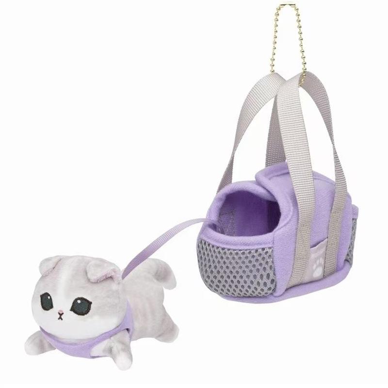 

Плюшевый японский причудливый брелок в виде кота-акулы, забавная милая игрушка-котик для детей, взрослых и Purple Cat Bag