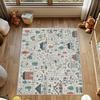 Town Map Design Carpet Children's City Road Play Rug Urban Explorer Theme Kids Room Accent Rug Water-absorbing and Non-slip Mat