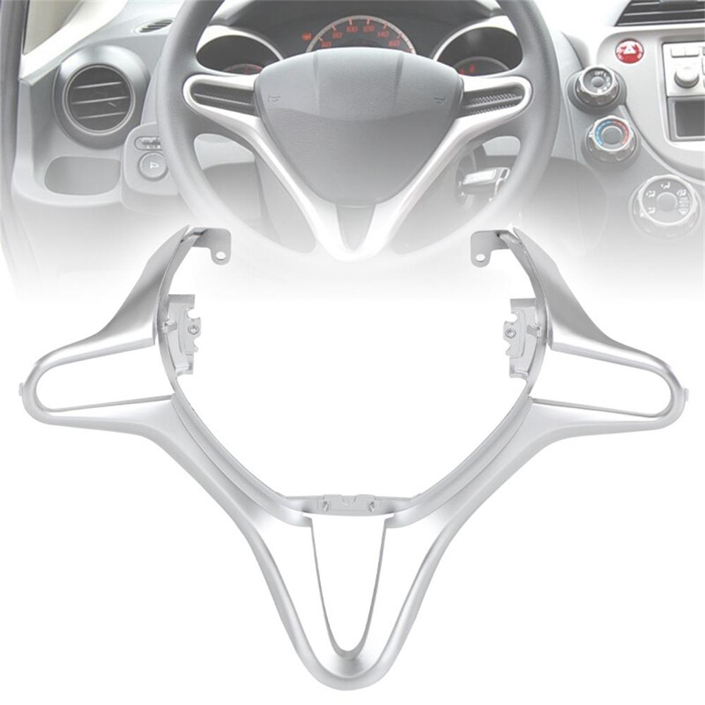 Silver Steering Wheel Cover Panel Trim For Honda Fit City 2009-2014 11 2012 2013
