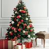 12 Pcs Valentines Heart Shaped Ornaments Heart Tree Ornaments Hanging Hearts Baubles for Valentine's Wedding Anniversary Hanging Decorations (Red)