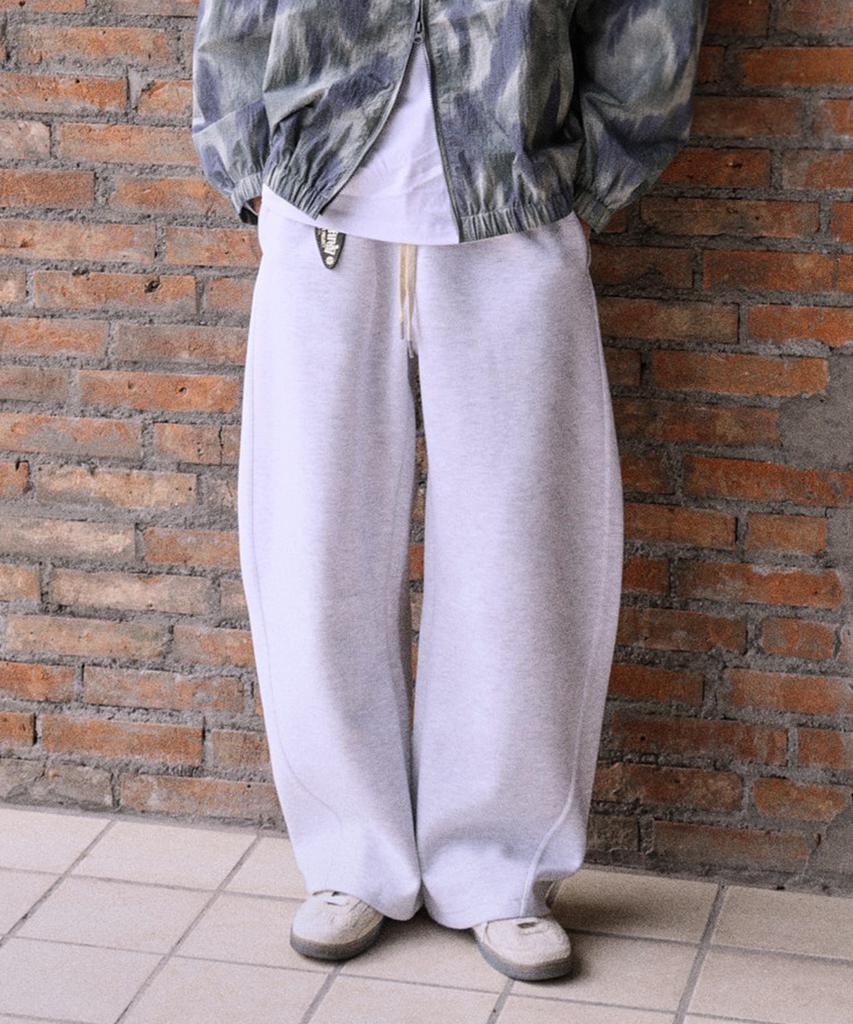 MOOD INSIDE Curved Sweat Wide Pants_3 Colors