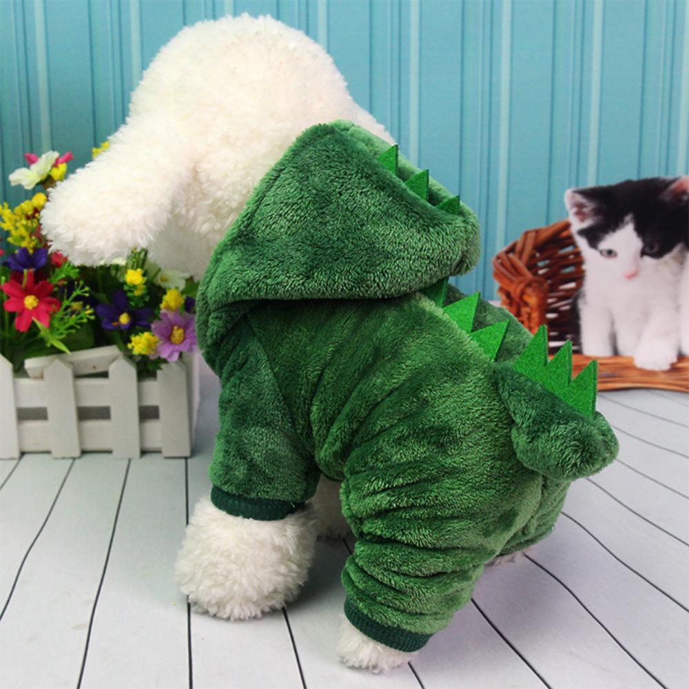 Dog Clothes Dinosaur Transformation Pet Clothes Wholesale Thickened Warm Direct Four-legged Dog Clothes