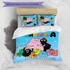3pcs Custom Name Barbapapa Bedding Set Duvet Cover Closure Includes 1 Duvet Cover & 2 Pillowcases for All Seasons Bedroom Decor