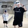 Boys' Summer Outfit Set 2026 New Item for Middle-aged and Young Children's Summer Western Handsome Short Sleeved Boys' Sportswear Trendy Outfit