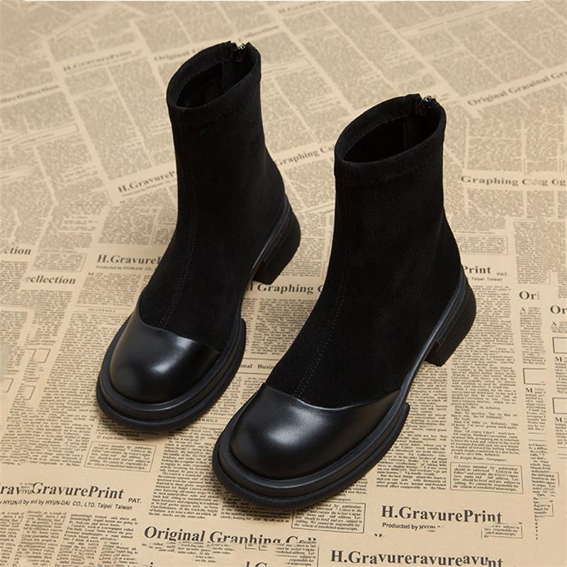 Casual short boots small short boots children 2025 new versatile spring and autumn short tube platform women's shoes Martin boots women's thin boots