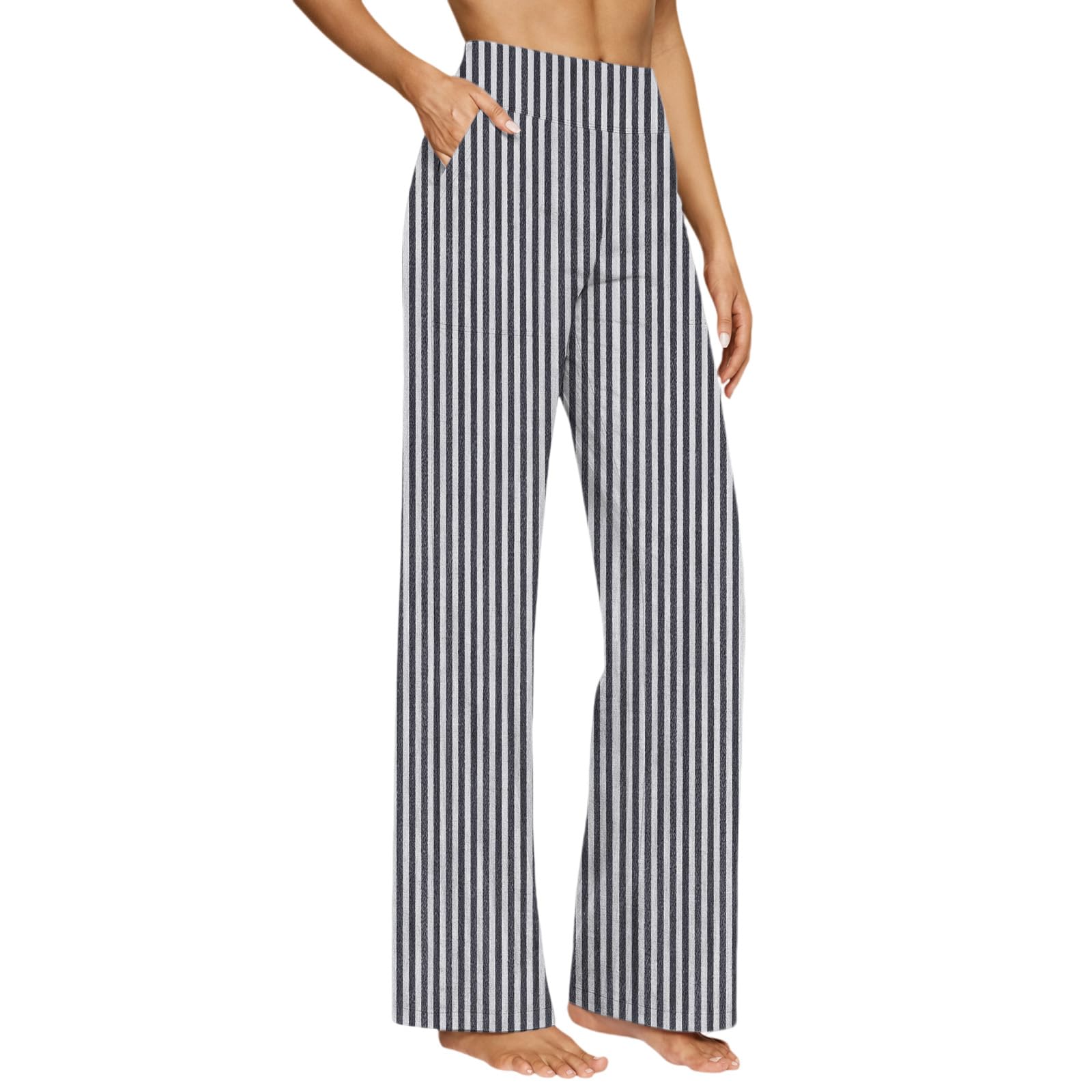 

Женские брюки-палаццо, летние повседневные струящиеся брюки с широкими штанинами, наряды для пляжа, путешествий, отпуска XXL чёрный