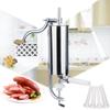 4L 304 Stainless Steel Meat Sausage Stuffer Maker Vertical Machine 4 Tube Commercial 600*150*120mm
