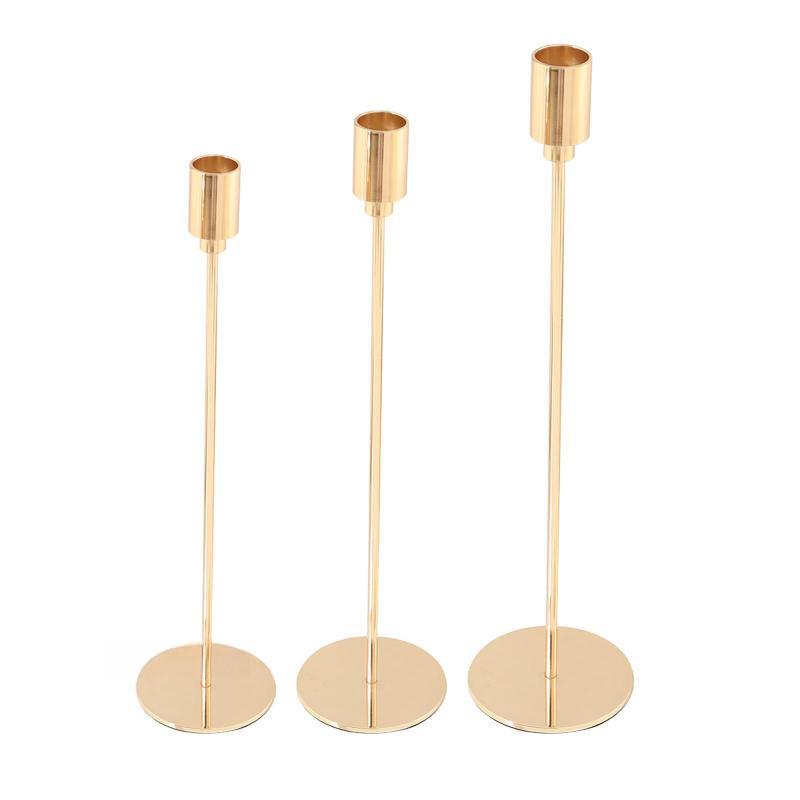 Party Home Decoration Gold Candles Stick Wedding Table Centerpieces Dinner Candelabrum Holiday Tabletop Elegant Candle Holder