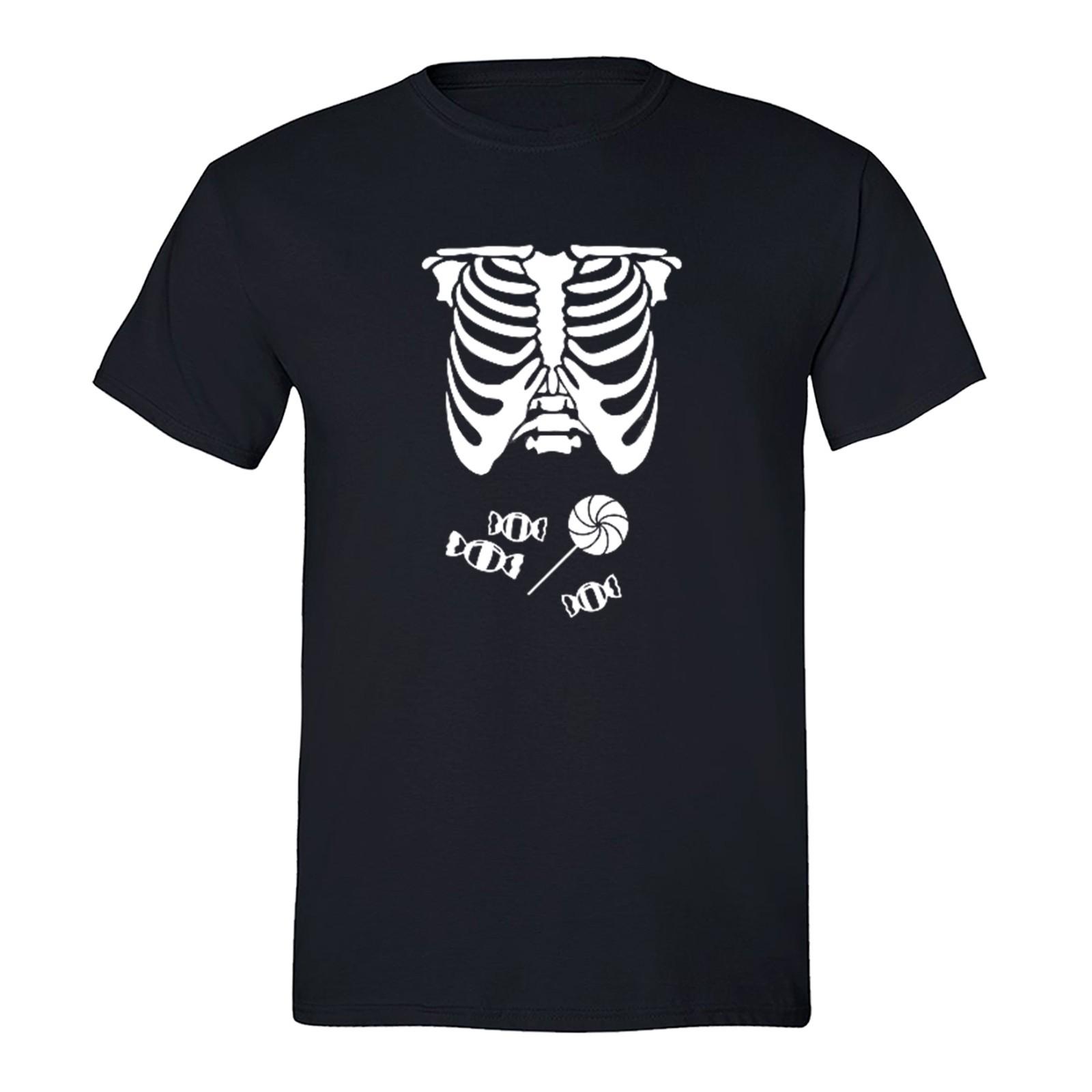 Halloween T-shirt Skull Skeleton Costume Jack O Lantern Day of Dead Muertos Tee S