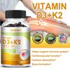 Bcuelov Vitamin D3+K2 Kapseln Fördern die Kalziumaufnahme und erhalten die Immun gesundheit 120 Kapseln