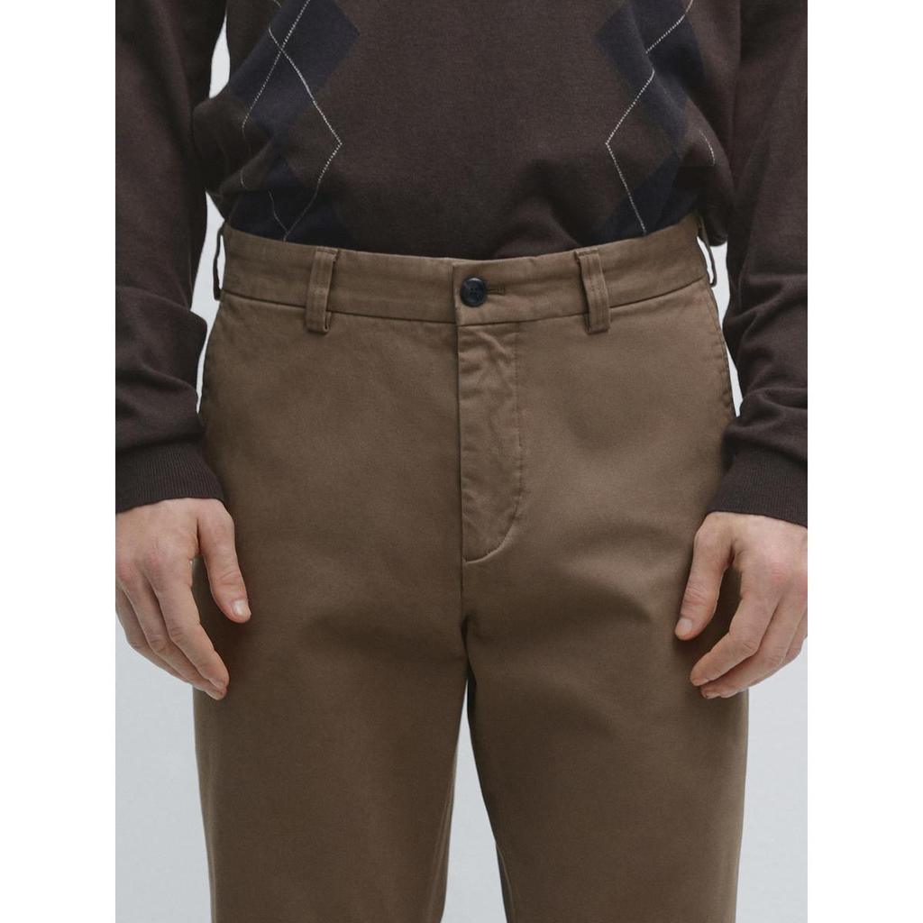 Masimodutti Tapered Fit Micro Textured Pants