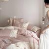 Princess-Style Pure Cotton Sateen Jacquard Bedding Set - Long-Staple Cotton, Four-Piece Set