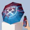 Ombrello Pieghevole Compatto West Ham United Modello Calcio Stampato Mini 5 Pieghe 8 Stecche Antivento Impermeabile Leggero Portatile