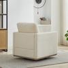 Four-Sided Upholstered Swivel Accent Chair, 360 degrees Club Chair & Lounge Chair with Armrests for Living Room, Bedroom, Apartment & Children's Room