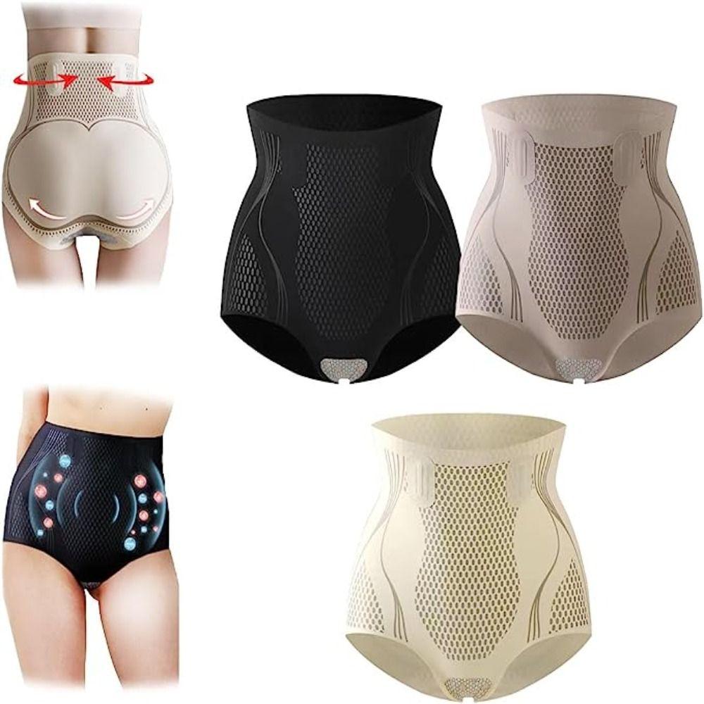 Nude Color Ice Silk Ion Shaping Short Black Color Fiber Restoration Shaper Yoga Sports