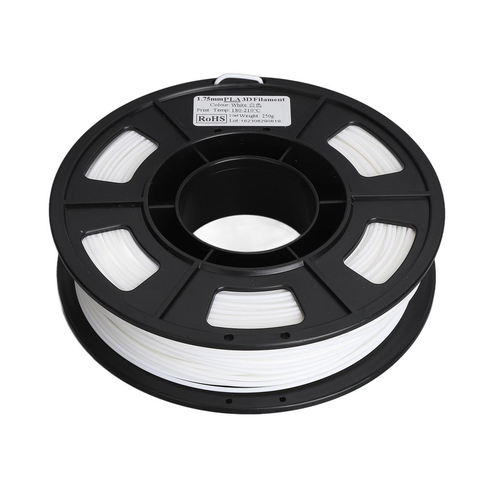 3D Printer Filament White 1.75mm 8.8oz Net Weight 180 To 210 Celsius PLA Filament for 3D Printing