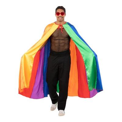 Smiffys Unisex Płaszcz Kostiumowy w Kolorach Tęczy dla Dorosłych