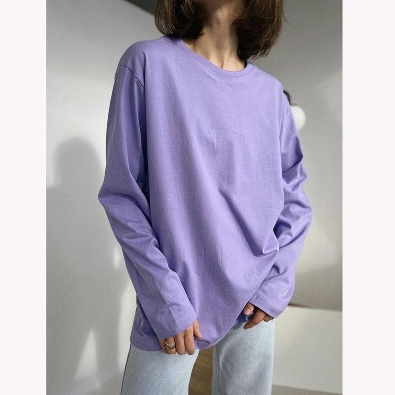Hirsionsan Basic O-neck 100% Cotton T Shirt Women Loose Oversized Pullover Chic Cusual Tees Female Tops Girl Clothing 16 Colors