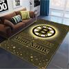 Tappeto Personalizzato Logo Boston Bruins per Soggiorno Camera da Letto Casa Decorazione Divano, Tappetino Antiscivolo per Giochi Bambini