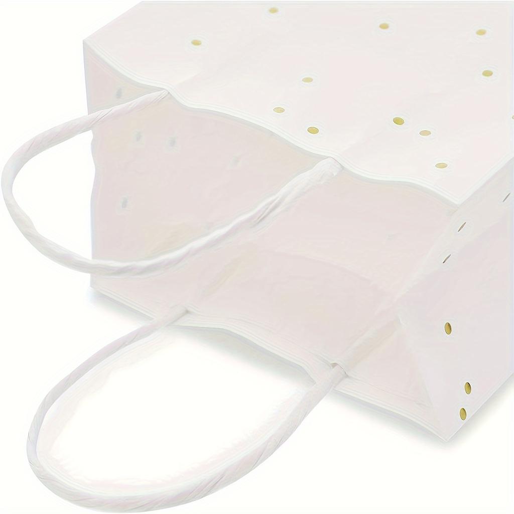 12pcs Colorful Dots Tote Paper Bag Gift Bags,Party Gift Bags,4 Colors,Christmas Birthday Wedding Party Gift Bags New Year Gift Wrapping Bags